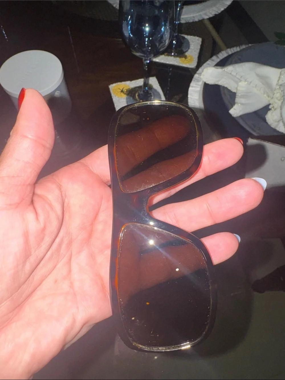 Gucci Brown Monogram Sunglasses with Brown Case